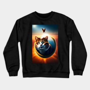 Cat Lover-Cat in the sky Crewneck Sweatshirt